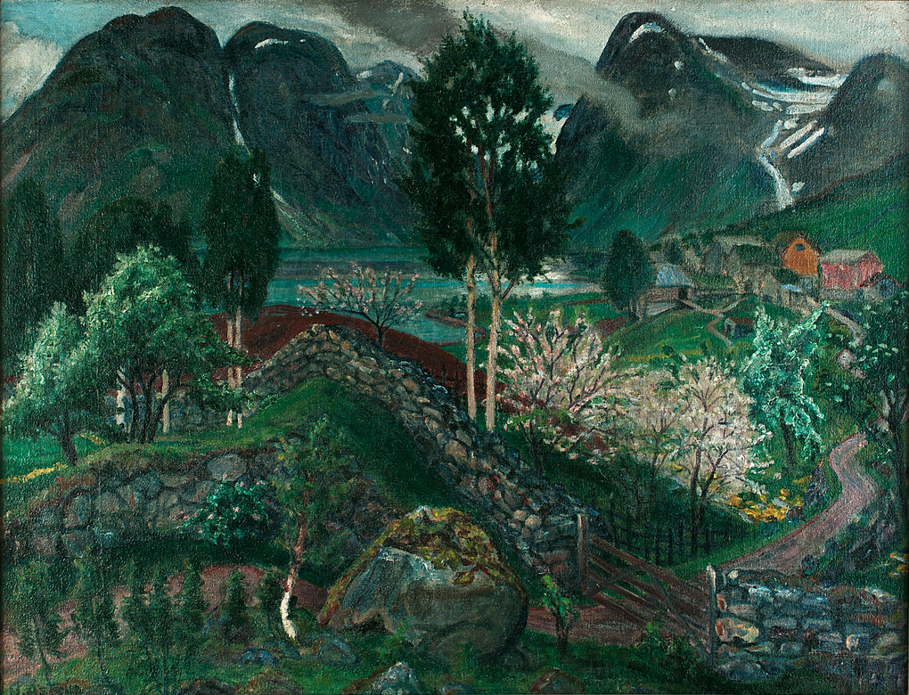 From Sunde, vintage artwork by Nicolai Astrup, 12x8" (A4) Poster