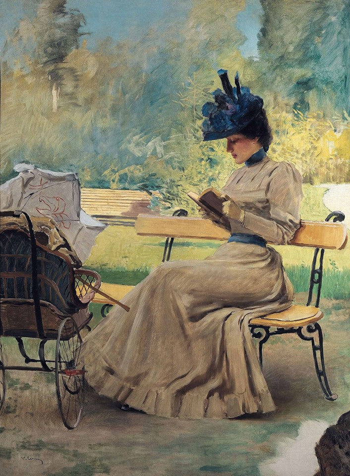 Tranquil hours by Vittorio Matteo Corcos,A3(16x12")Poster