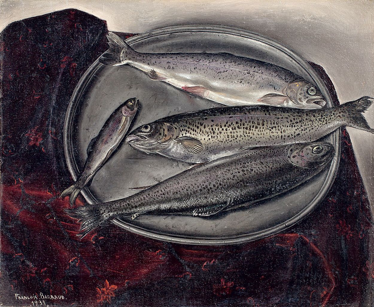 The Rainbow Trout by François-Emile Barraud,16x12(A3) Poster
