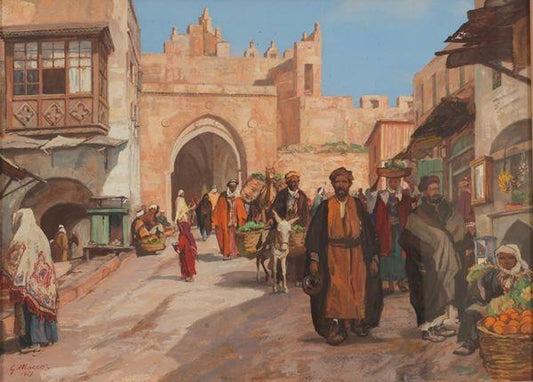 The Old City of Jerusalm, vintage artwork by Georg Macco, 12x8" (A4) Poster
