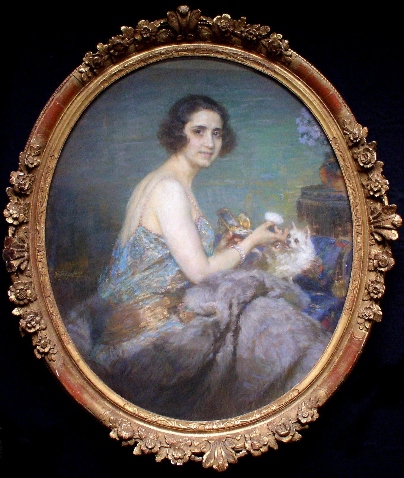 Elegant Lady at Her Toilet by Delphin Enjolras,A3(16x12")Poster