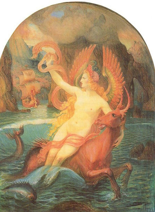 Siren, vintage artwork by Armand Point, 12x8" (A4) Poster