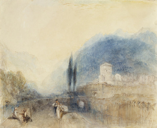 Bellinzona, vintage artwork by Joseph Mallord William Turner, 12x8" (A4) Poster