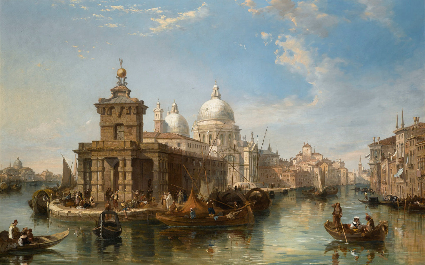 The Church of the Salute, Venice, vintage artwork by Edward Pritchett, A3 (16x12") Poster Print