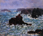 Belle-Ile, Rain Effect, vintage artwork by Claude Monet, 12x8" (A4) Poster