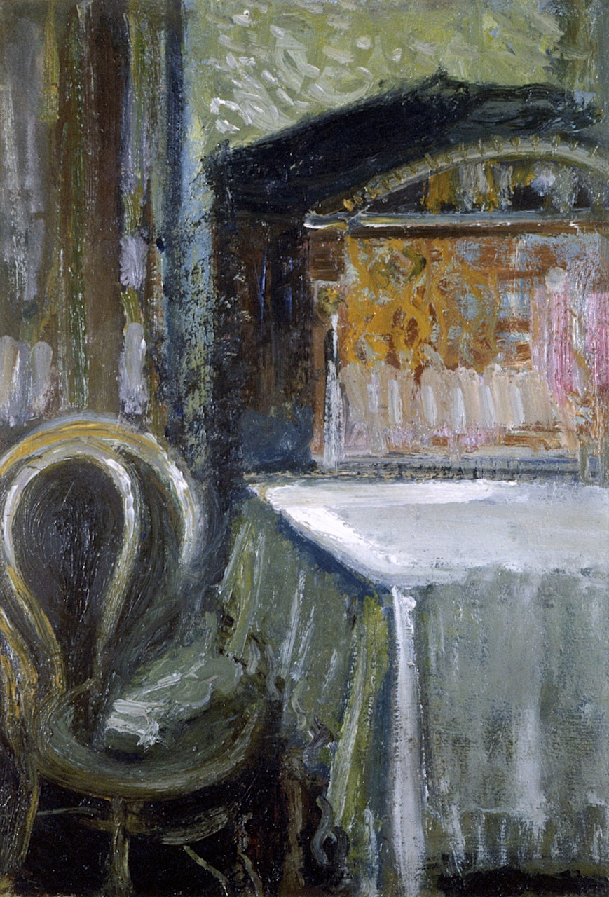 Interior with Thonet Chair, vintage artwork by Richard Gerstl, 12x8" (A4) Poster