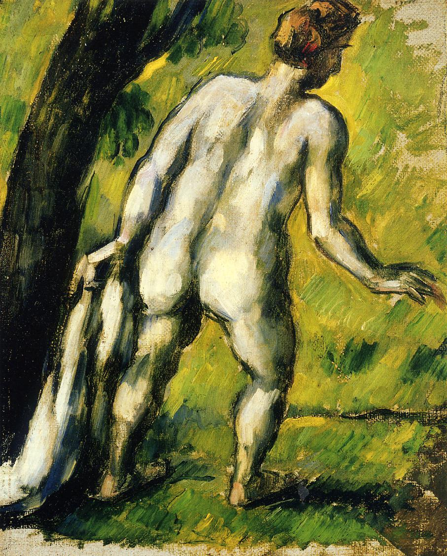 Bather from the Back, vintage artwork by Paul Cezanne, 12x8" (A4) Poster