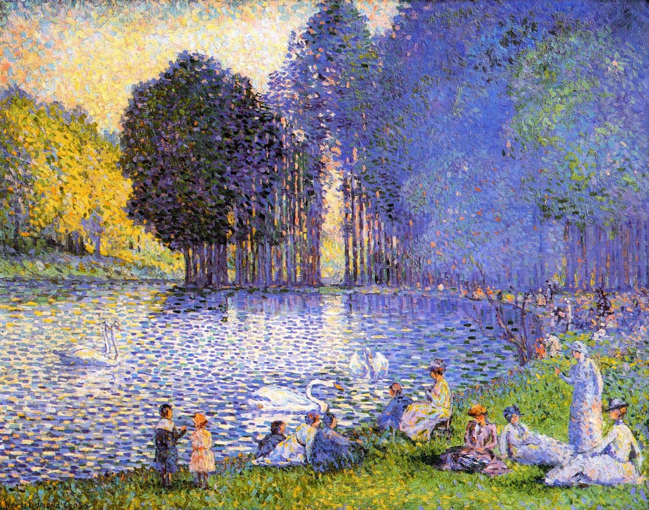 Lake in the Bois de Boulogne by Henri-Edmond Cross,A3(16x12")Poster