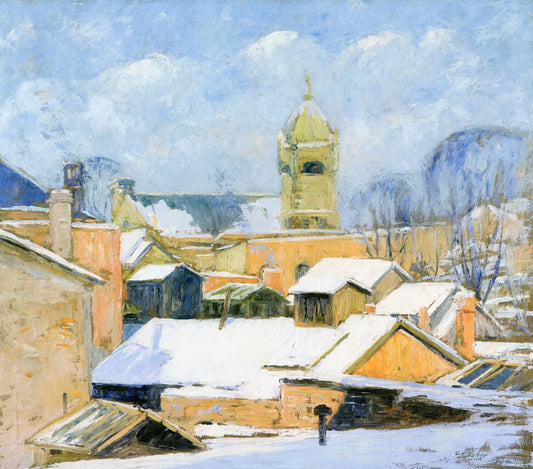Roof Tops of Richmond, vintage artwork by George Herbert Baker, 12x8" (A4) Poster