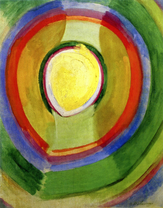 Circular Forms, Moon no. 2, vintage artwork by Robert Delaunay, 12x8" (A4) Poster