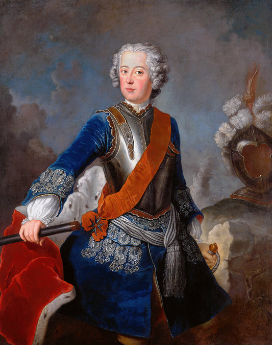 Crown Prince Friedrich of Prussia, vintage artwork by Antoine Pesne, 12x8" (A4) Poster