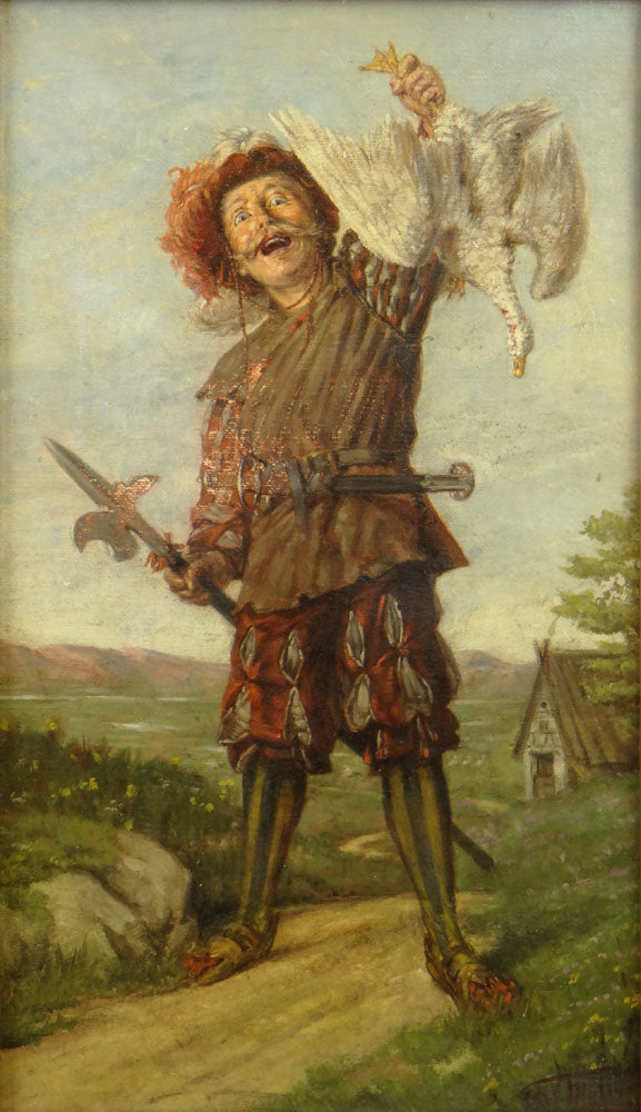 Soldier with Goose by Franz Militor,A3(16x12")Poster