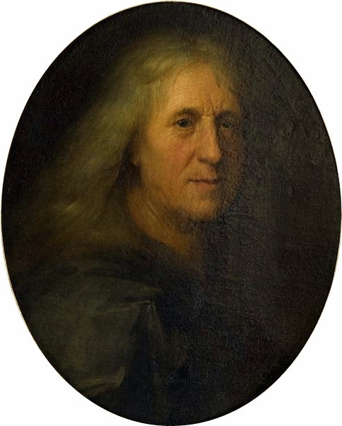 Portrait of Thomas Corneille, vintage artwork by Jacob Van Loo, 12x8" (A4) Poster