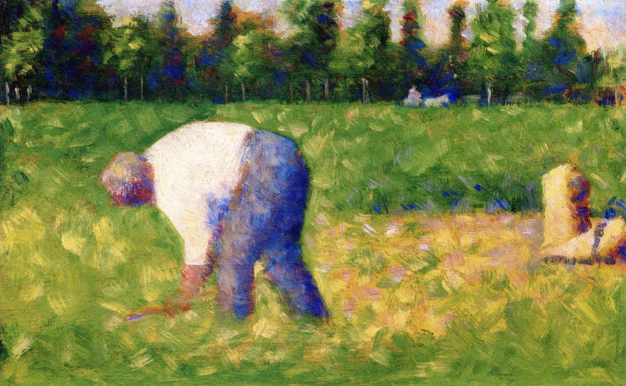 Peasant Working by Georges Seurat,A3(16x12")Poster