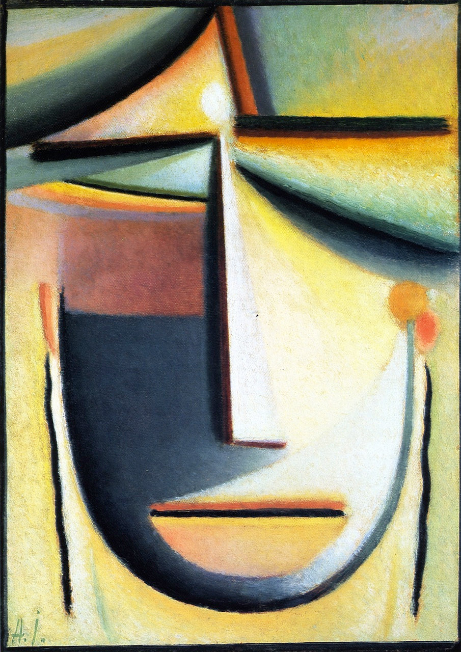 Abstract Head: Pain, vintage artwork by Alexei von Jawlensky, 12x8" (A4) Poster