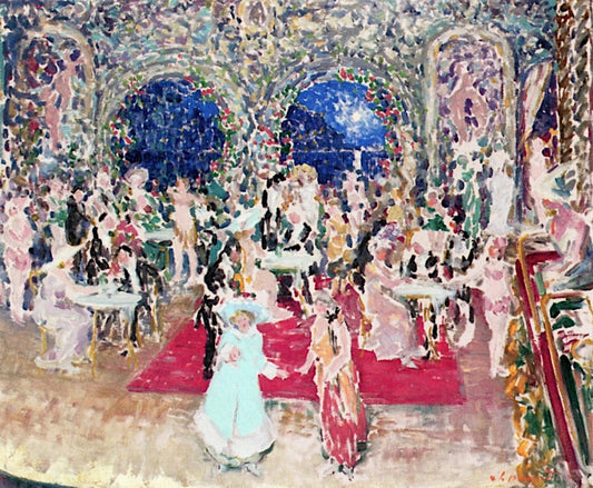 At the Ball, vintage artwork by Everett Lloyd Bryant, 12x8" (A4) Poster