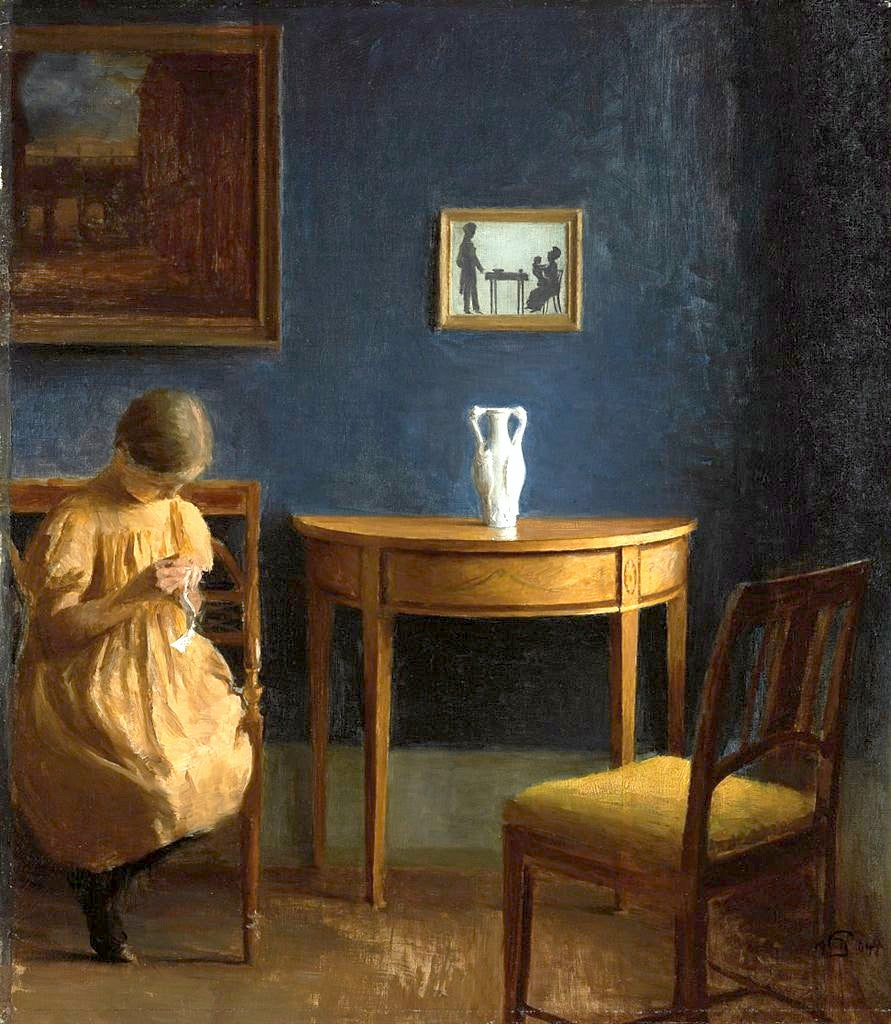 Girl in an Interior by Peter Ilsted,A3(16x12")Poster