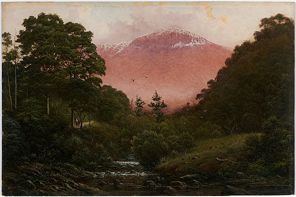 Mount Wellington from Cascades, vintage artwork by Haughton Forrest, 12x8" (A4) Poster