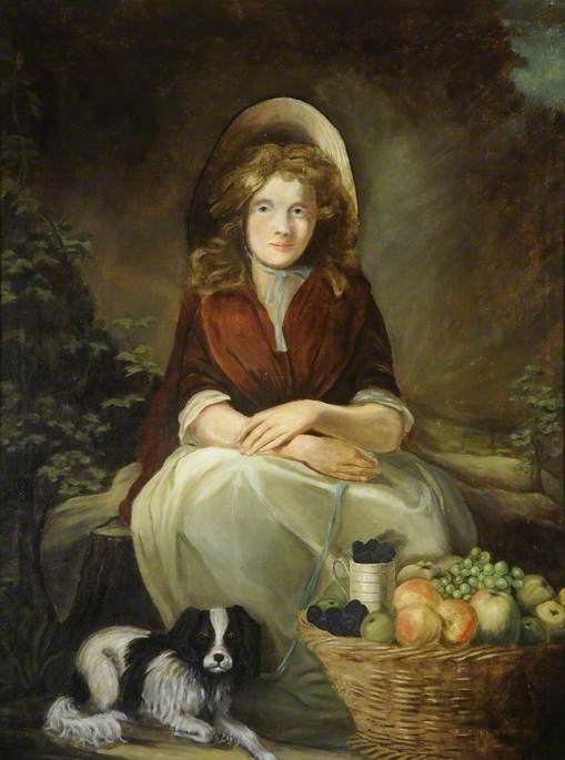 Fruit Girl, vintage artwork by James Northcote, 12x8" (A4) Poster