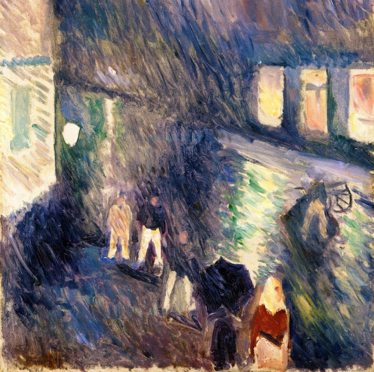 Autumn Rain, vintage artwork by Edvard Munch, 12x8" (A4) Poster