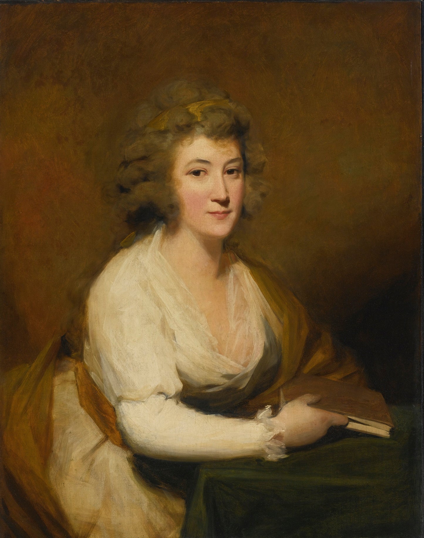 Portrait of Lady Nasmyth, vintage artwork by Sir Henry Raeburn, R.A., P.R.S.A., 12x8" (A4) Poster