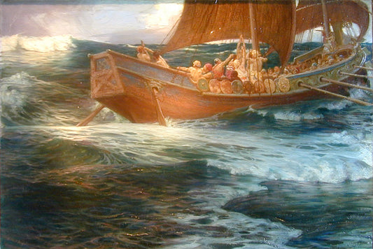 Wrath of the Sea God, vintage artwork by Herbert James Draper, 12x8" (A4) Poster