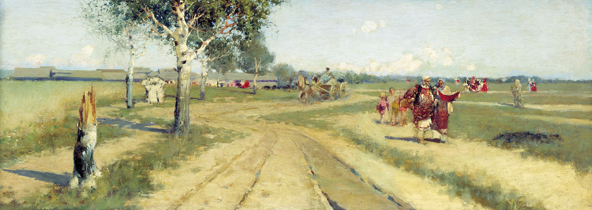 Returning from Fair by Andrei Petrovich Riabushkin,A3(16x12")Poster
