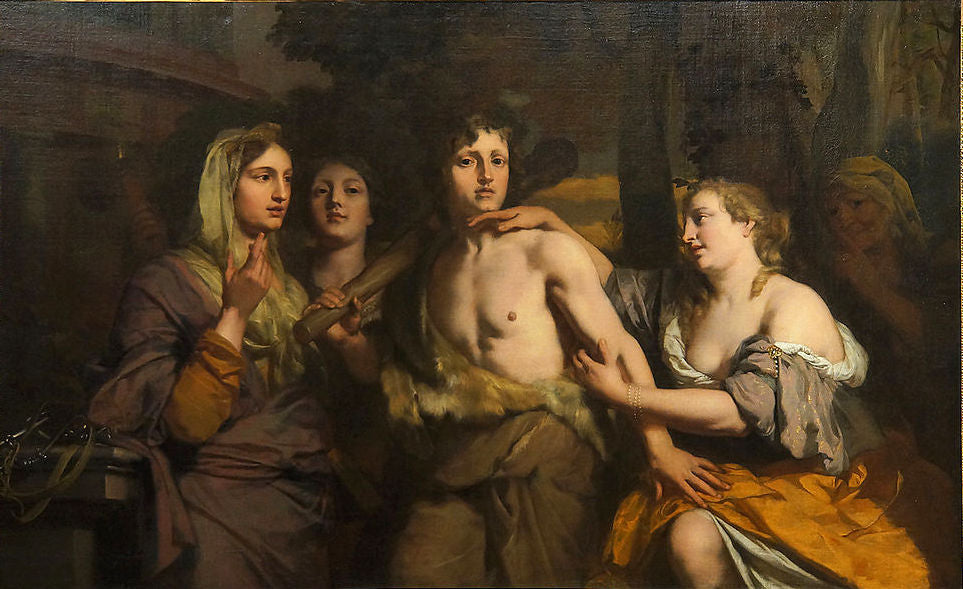 The Choice of Hercules between Vice and Virtue, vintage artwork by Gerard de Lairesse, 12x8" (A4) Poster