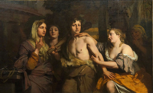 The Choice of Hercules between Vice and Virtue, vintage artwork by Gerard de Lairesse, 12x8" (A4) Poster
