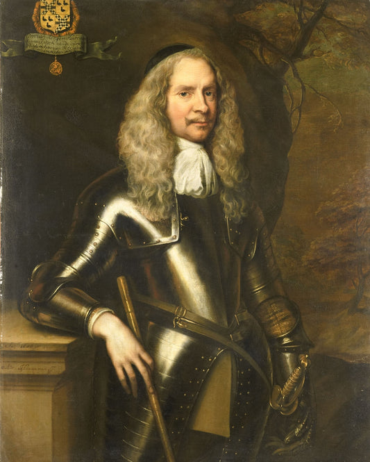 Cornelis van Aerssen (1600-62), Colonel of the Cavary, vintage artwork by Adriaen Hanneman, 12x8" (A4) Poster