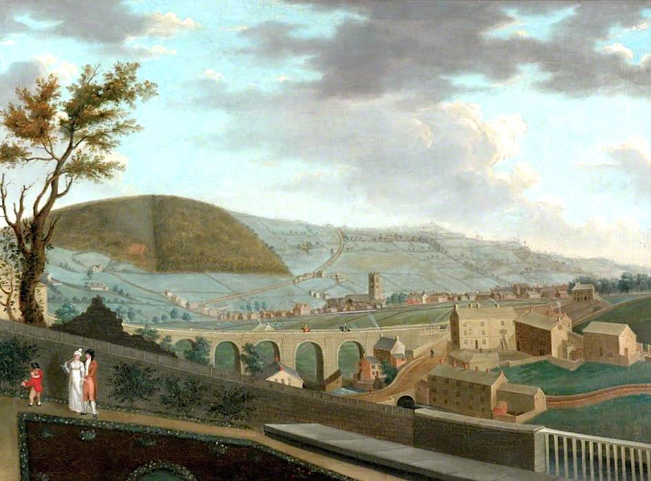 North-West View of Halifax, vintage artwork by Nathan Fielding, 12x8" (A4) Poster