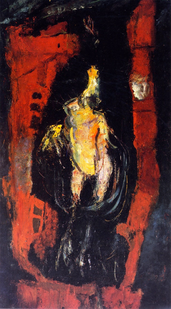 Fowl Hanging Against Red Bricks, vintage artwork by Chaim Soutine, 12x8" (A4) Poster