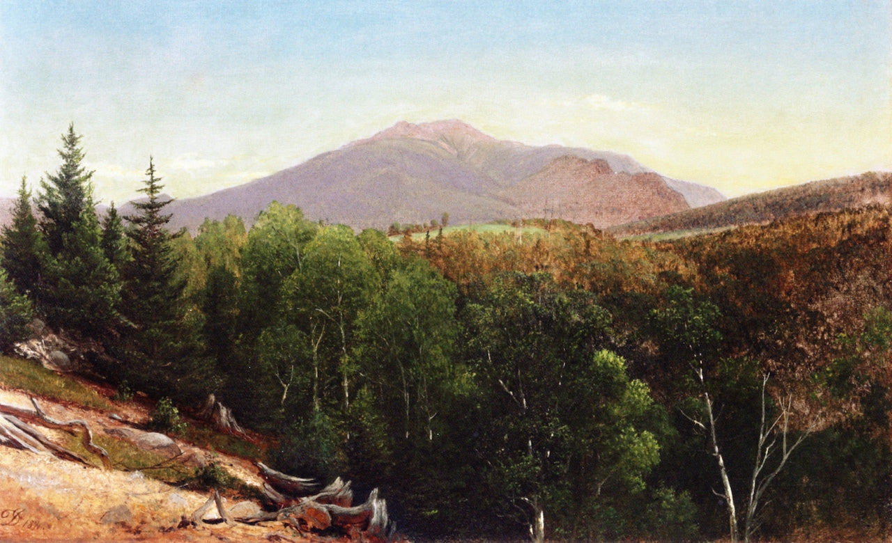 Mount Lafayette, New Hampshire, vintage artwork by David Johnson, 12x8" (A4) Poster