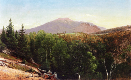 Mount Lafayette, New Hampshire, vintage artwork by David Johnson, 12x8" (A4) Poster