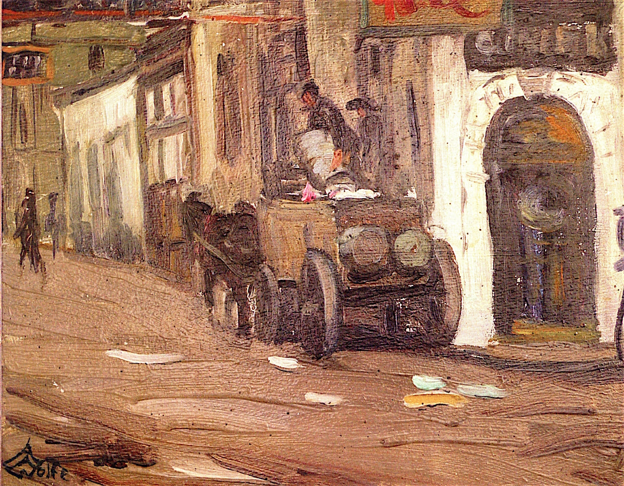 Behind the Brewery by Ada Augusta Wolfe,16x12(A3) Poster