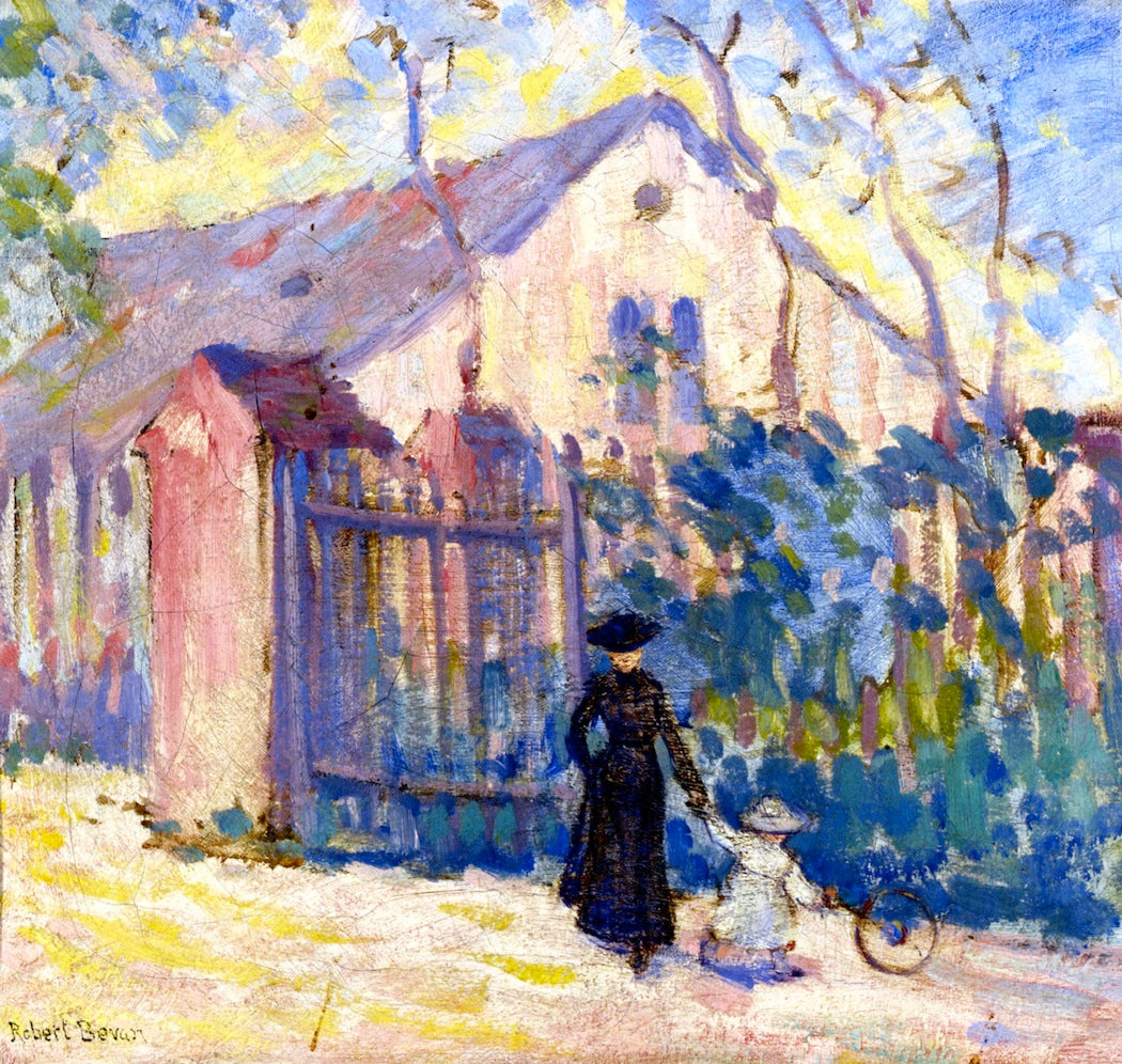 The Gate at Szeliwy, vintage artwork by Robert Bevan, 12x8" (A4) Poster