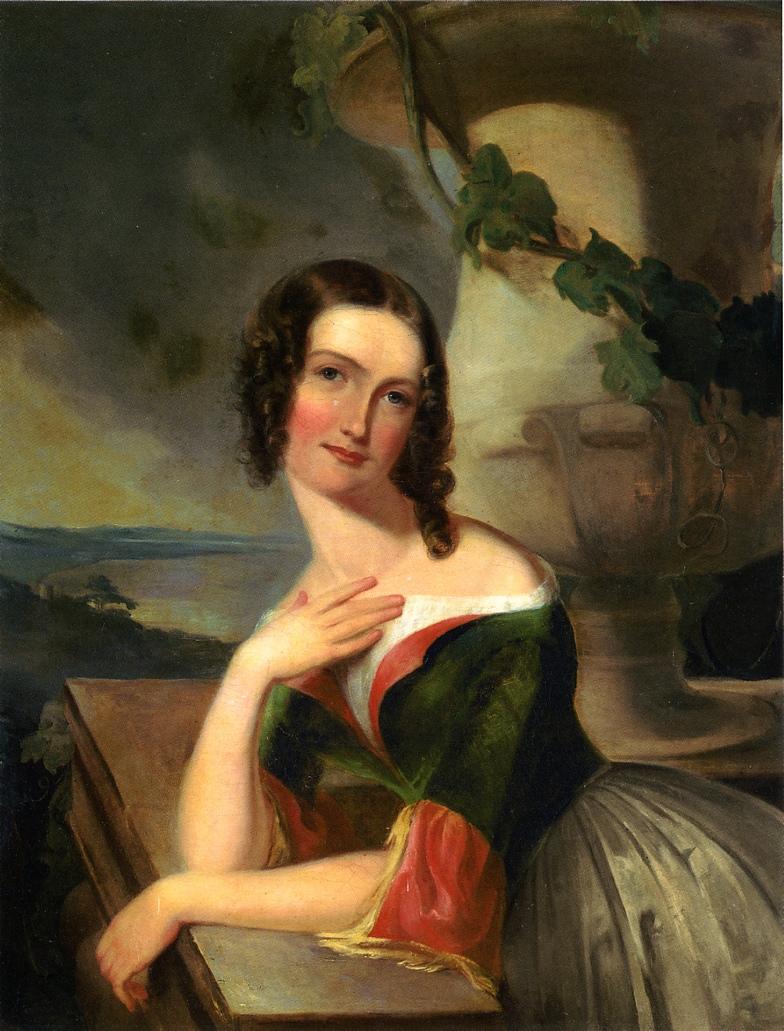 Elizabeth Wharton (Mrs. William J. McCluney), vintage artwork by Thomas Sully, 12x8" (A4) Poster