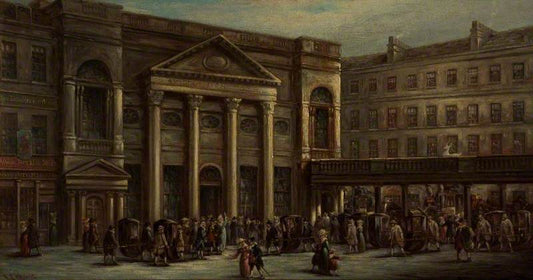 The Pump Room and Colonnade, Bath, vintage artwork by John Charles Maggs, A3 (16x12") Poster Print