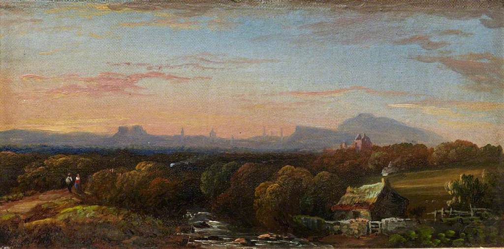 Edinburgh from the South, vintage artwork by Arthur Perigal the Younger, A3 (16x12") Poster Print
