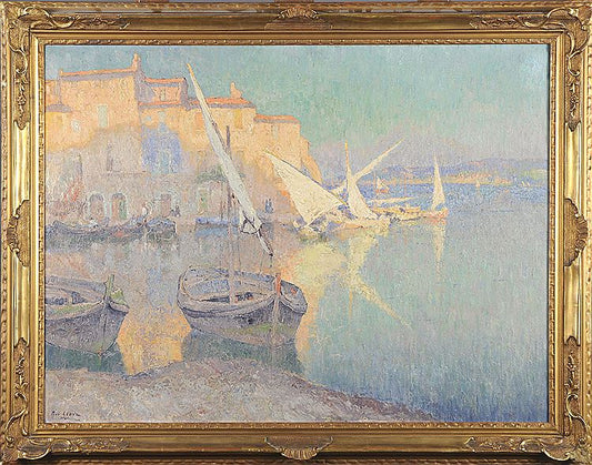 Corner of Port in Provence - Martigues, vintage artwork by Paul LeDuc, 12x8" (A4) Poster