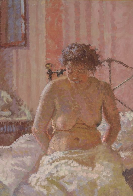 Nude in an Interior, vintage artwork by Harold Gilman, 12x8" (A4) Poster