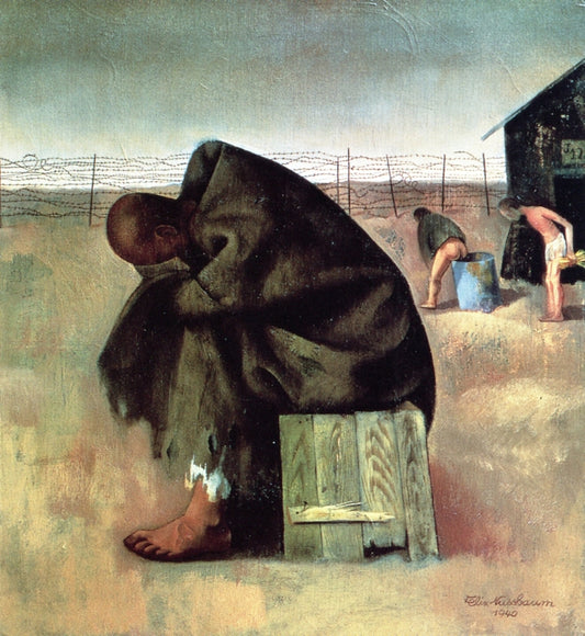 Prosoner, vintage artwork by Felix Nussbaum, 12x8" (A4) Poster