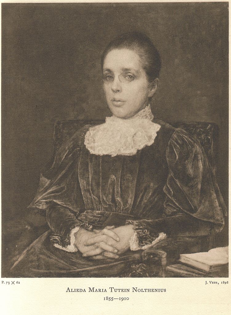 Portrait of Alieda Maria Tutein Nolthenius, vintage artwork by Jan Veth, 12x8" (A4) Poster