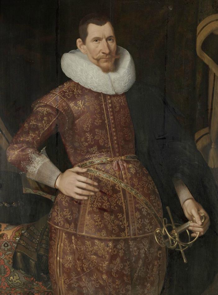 Portrait of Jan Pietersz. Coen, vintage artwork by Jacob Waben, 12x8" (A4) Poster