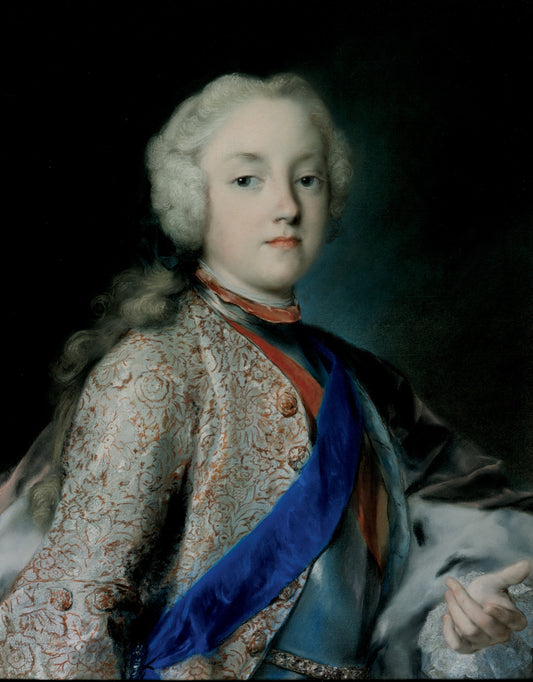 Crown Prince Friedrich Christian of Saxony (1722-1763), vintage artwork by Rosalba Carriera, 12x8" (A4) Poster