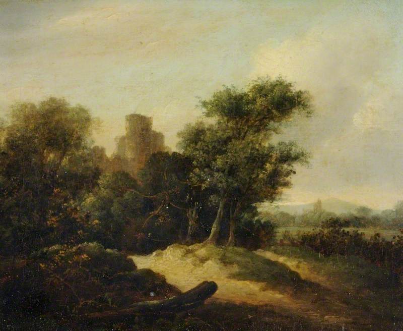 Blaize Castle, Bristol, vintage artwork by Attributed to Thomas Gainsborough, 12x8" (A4) Poster