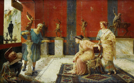 The Art Merchant, vintage artwork by Edouardo Ettore Forti, 12x8" (A4) Poster