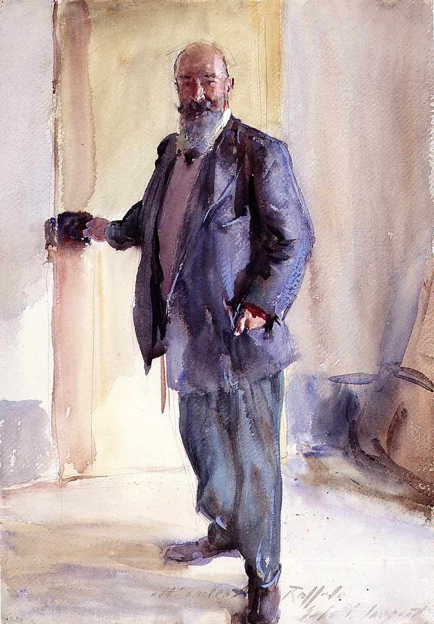 Ambrogio Raffele, vintage artwork by John Singer Sargent, 12x8" (A4) Poster