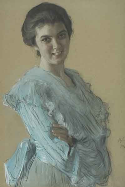 Portrait of Nina Khruscheva by Valentin Serov,A3(16x12")Poster