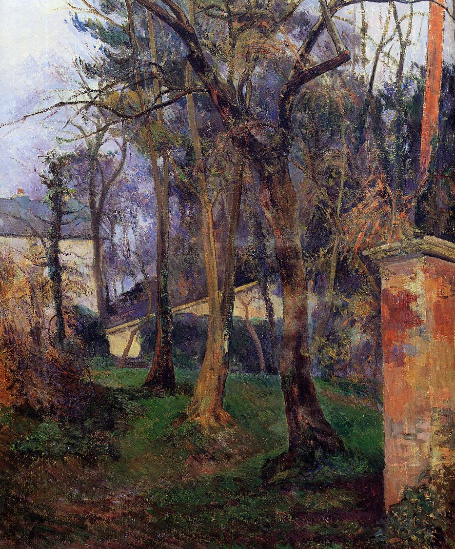 Abandoned Garden, Rouen, vintage artwork by Paul Gauguin, 12x8" (A4) Poster